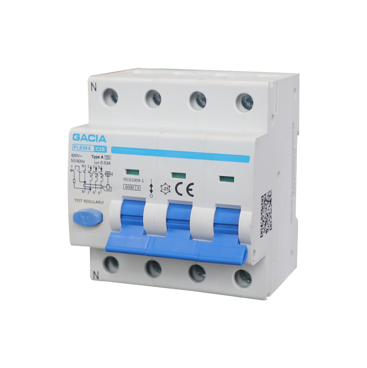 Gacia - RCBO PL8M4, 16-32A
